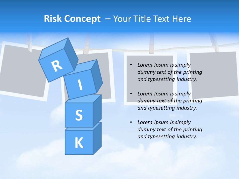 Illustration Frame Pin PowerPoint Template