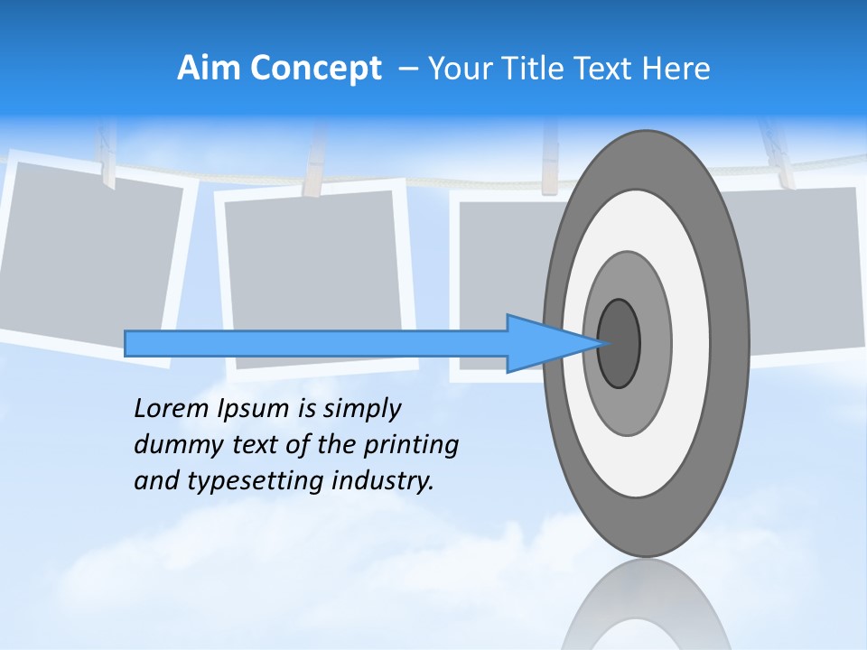 Illustration Frame Pin PowerPoint Template
