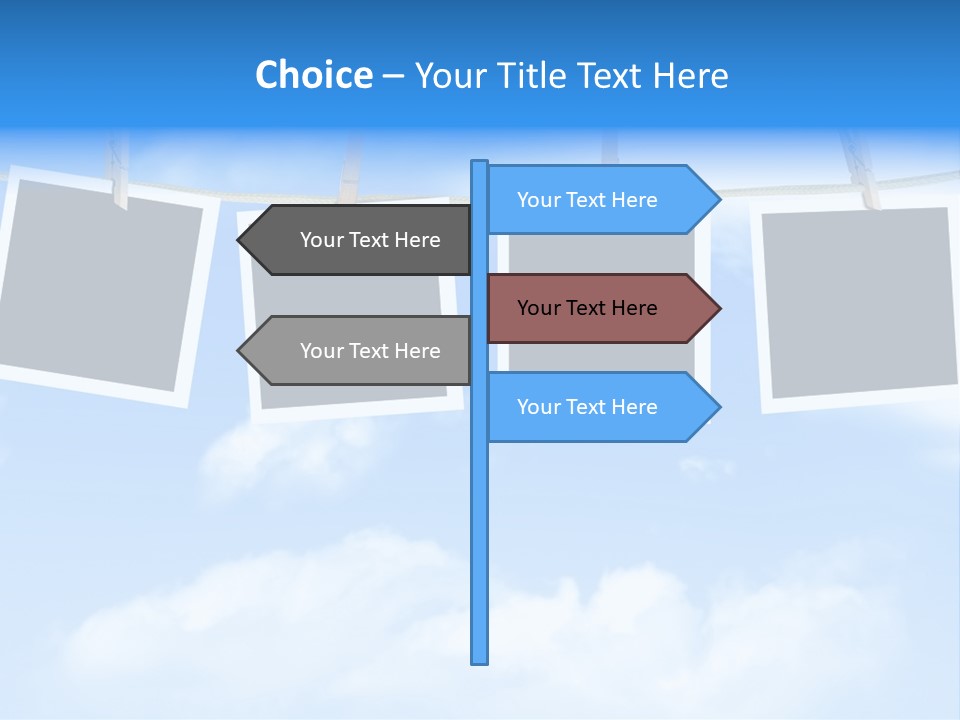 Illustration Frame Pin PowerPoint Template