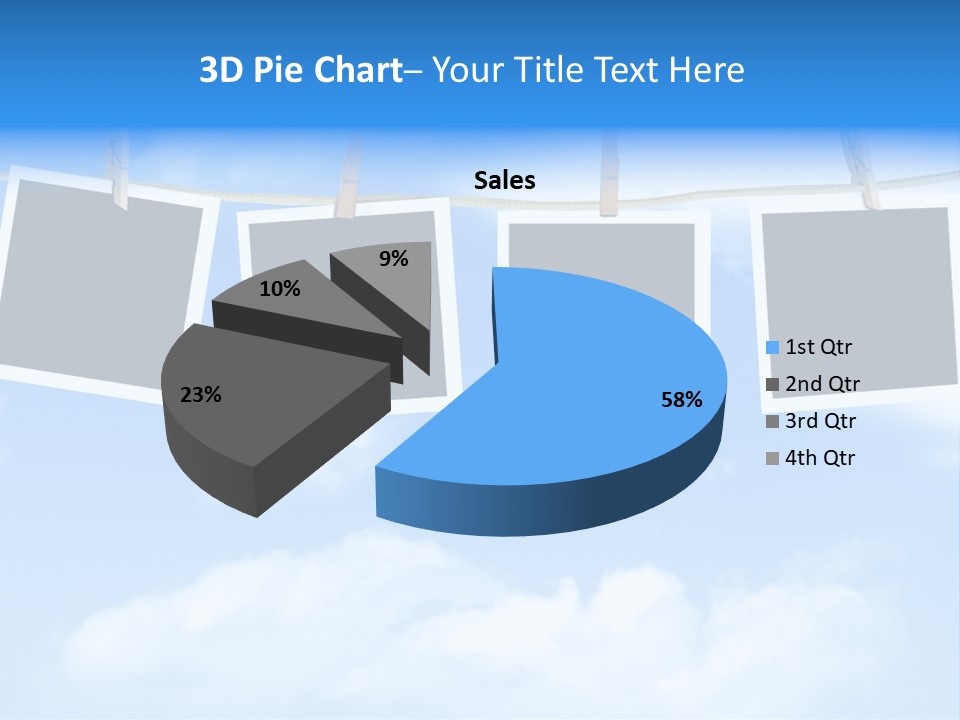 Illustration Frame Pin PowerPoint Template