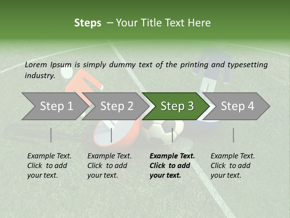 Sport Green Number PowerPoint Template