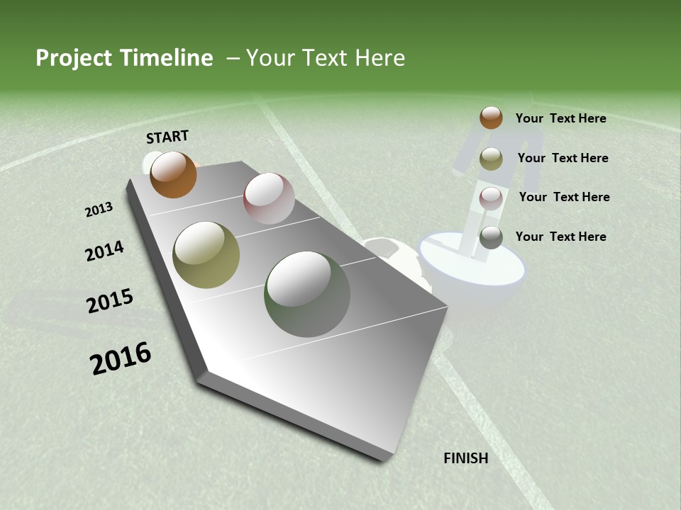 Sport Green Number PowerPoint Template