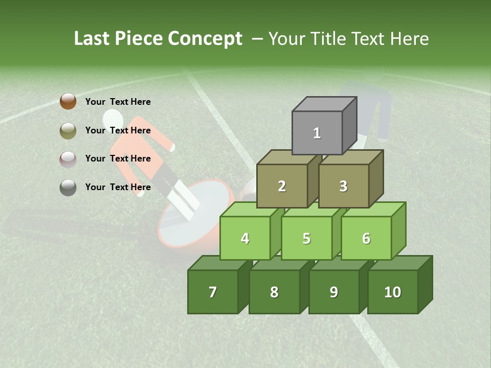 Sport Green Number PowerPoint Template