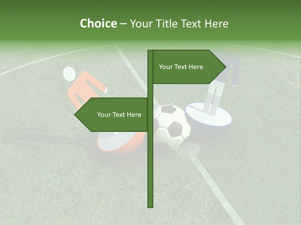 Sport Green Number PowerPoint Template