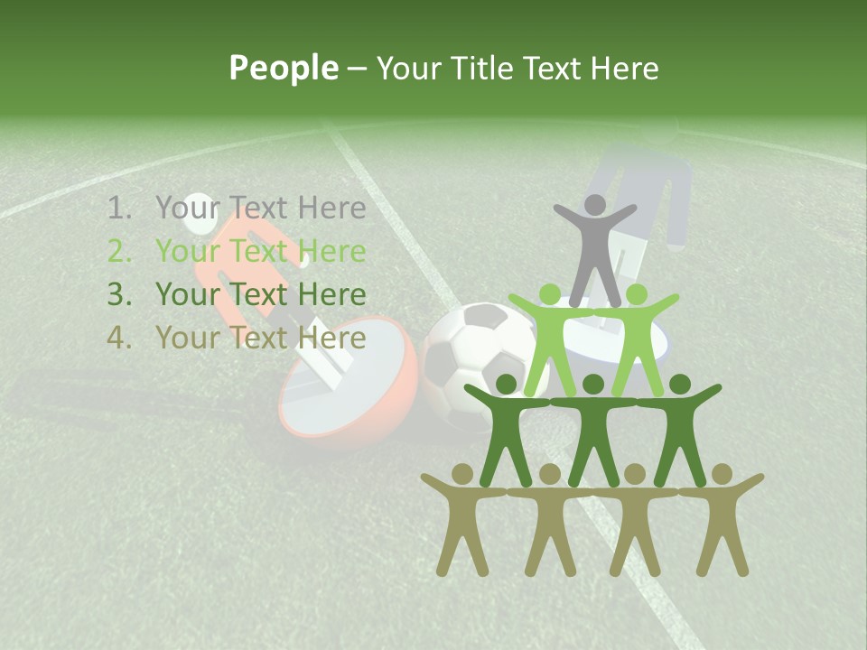 Sport Green Number PowerPoint Template
