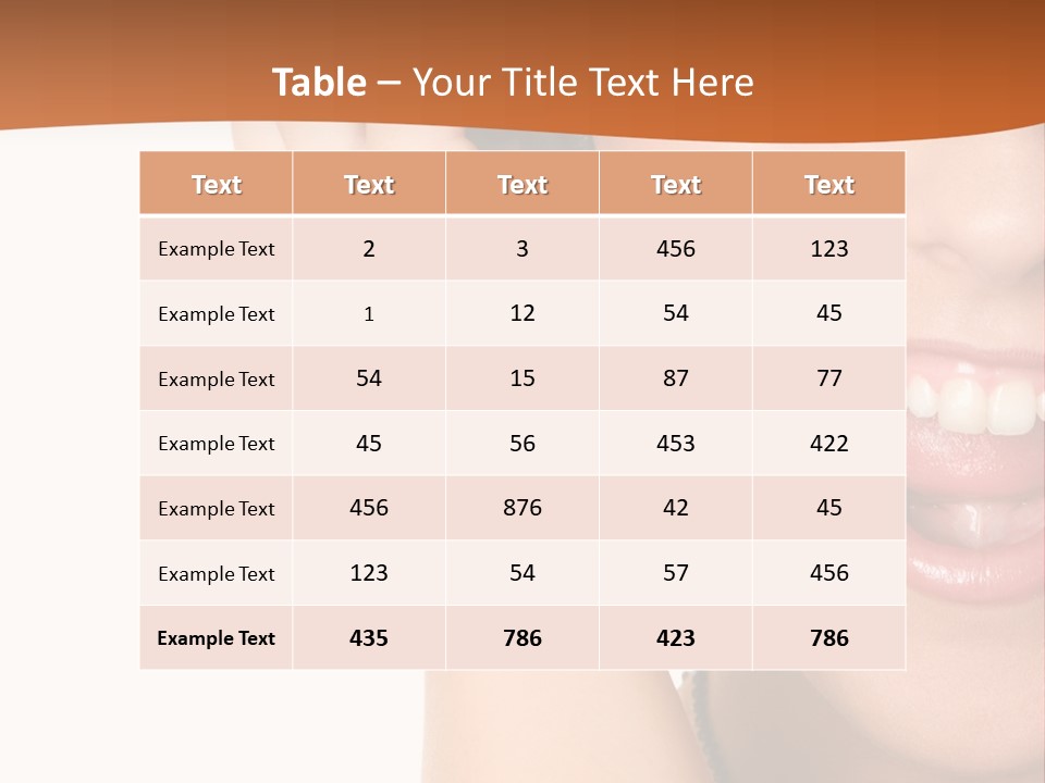 A Woman Listening To Headphones With A Smile On Her Face PowerPoint Template