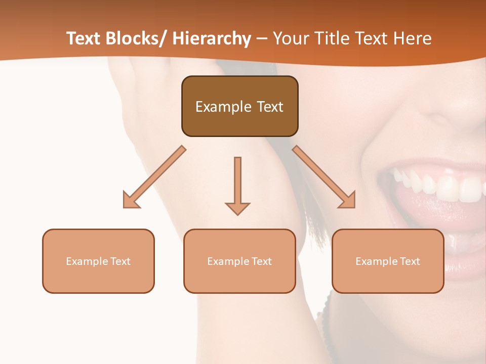 A Woman Listening To Headphones With A Smile On Her Face PowerPoint Template