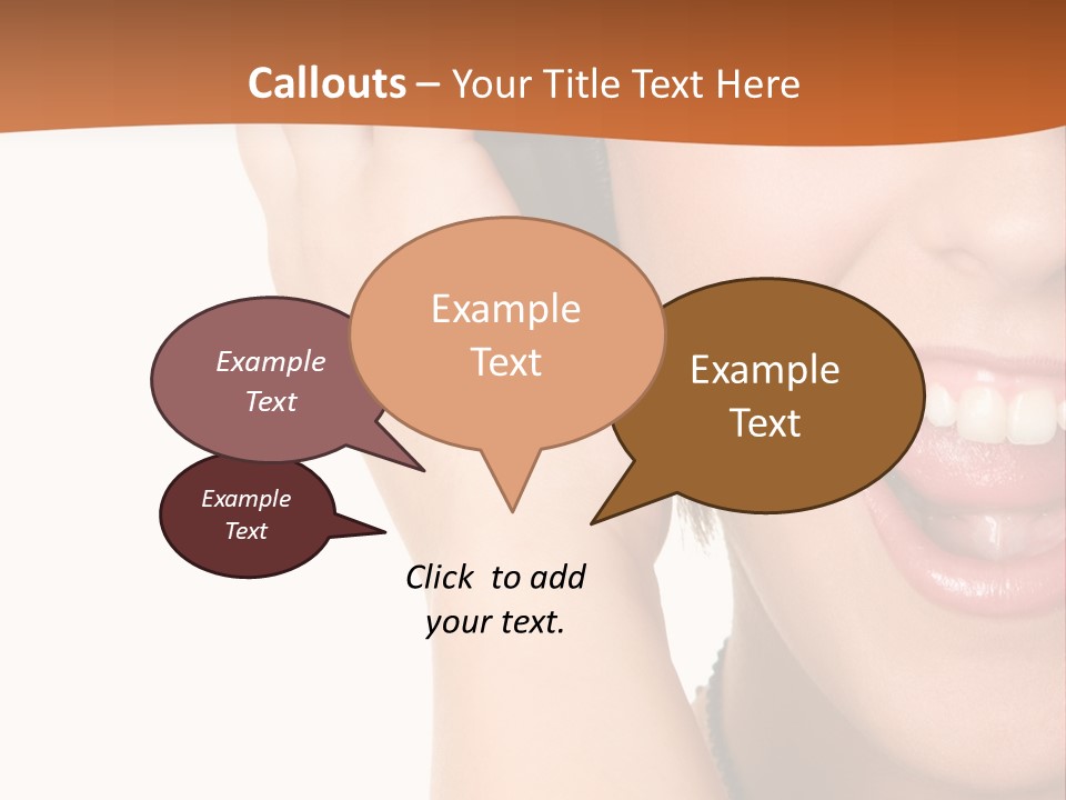 A Woman Listening To Headphones With A Smile On Her Face PowerPoint Template