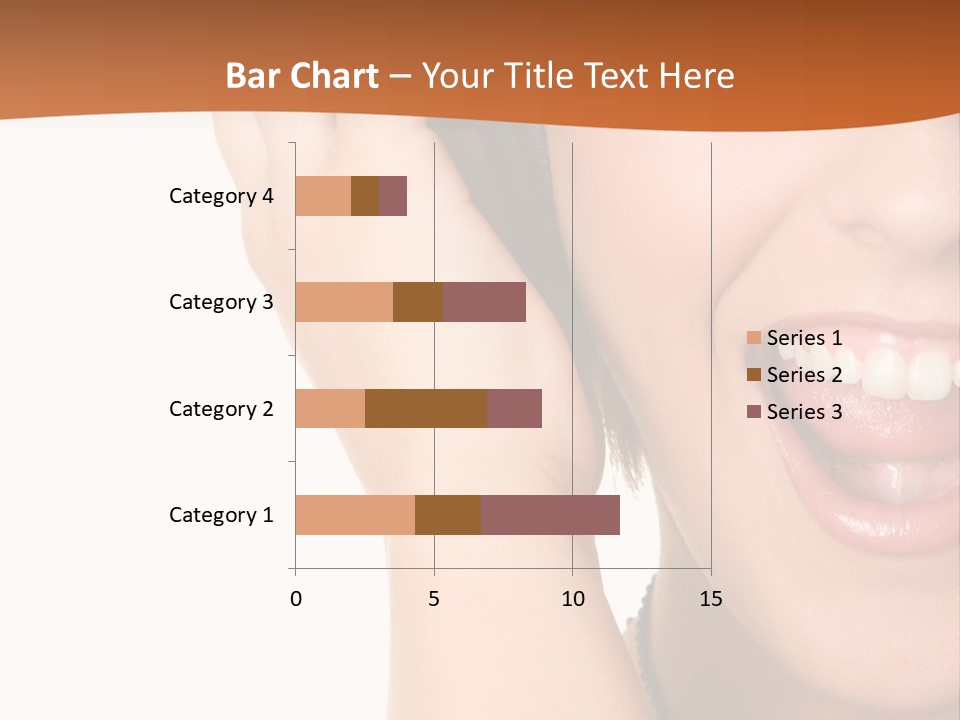 A Woman Listening To Headphones With A Smile On Her Face PowerPoint Template