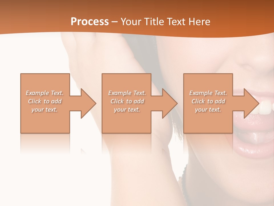 A Woman Listening To Headphones With A Smile On Her Face PowerPoint Template