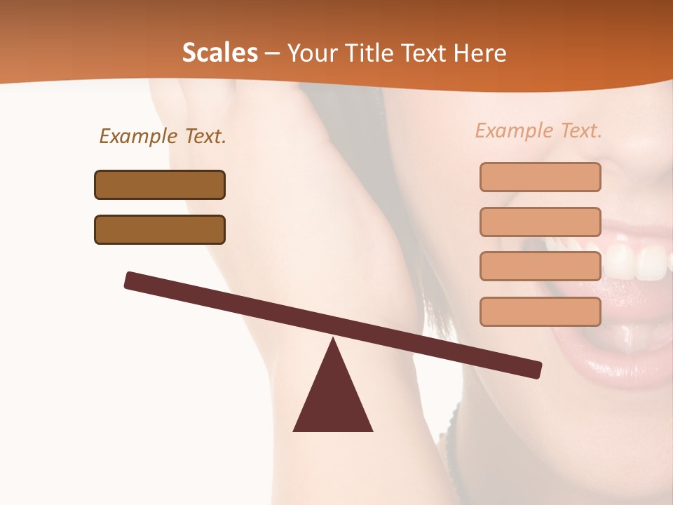 A Woman Listening To Headphones With A Smile On Her Face PowerPoint Template