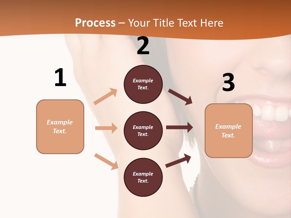 A Woman Listening To Headphones With A Smile On Her Face PowerPoint Template