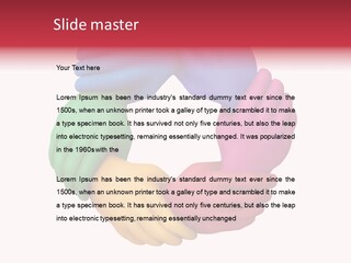 Colorful Wrist Teamwork PowerPoint Template