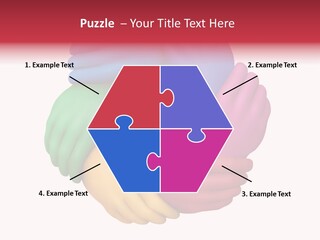 Colorful Wrist Teamwork PowerPoint Template