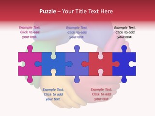 Colorful Wrist Teamwork PowerPoint Template