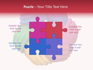 Colorful Wrist Teamwork PowerPoint Template