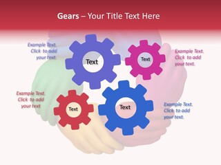 Colorful Wrist Teamwork PowerPoint Template