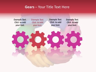Colorful Wrist Teamwork PowerPoint Template