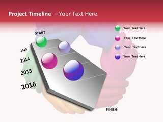 Colorful Wrist Teamwork PowerPoint Template