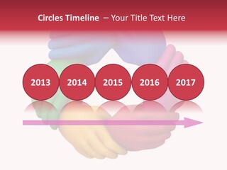 Colorful Wrist Teamwork PowerPoint Template