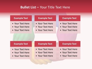Colorful Wrist Teamwork PowerPoint Template