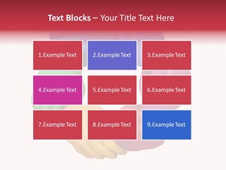 Colorful Wrist Teamwork PowerPoint Template