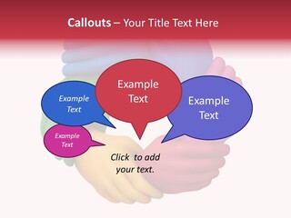 Colorful Wrist Teamwork PowerPoint Template