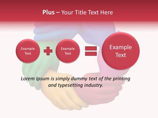 Colorful Wrist Teamwork PowerPoint Template