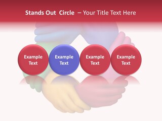 Colorful Wrist Teamwork PowerPoint Template