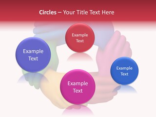 Colorful Wrist Teamwork PowerPoint Template
