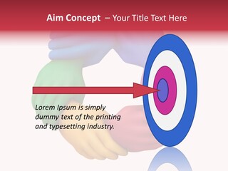 Colorful Wrist Teamwork PowerPoint Template