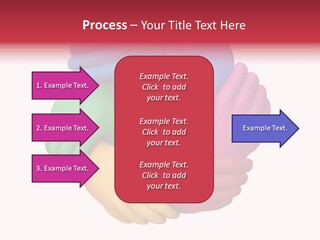 Colorful Wrist Teamwork PowerPoint Template