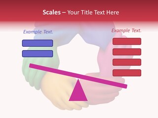Colorful Wrist Teamwork PowerPoint Template