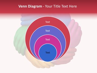 Colorful Wrist Teamwork PowerPoint Template