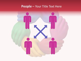 Colorful Wrist Teamwork PowerPoint Template