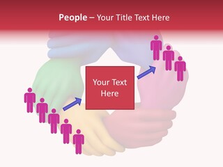 Colorful Wrist Teamwork PowerPoint Template