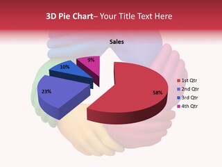 Colorful Wrist Teamwork PowerPoint Template