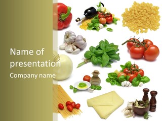 Herb Red Capsicum PowerPoint Template