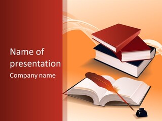 Blank Letter Inkstand PowerPoint Template