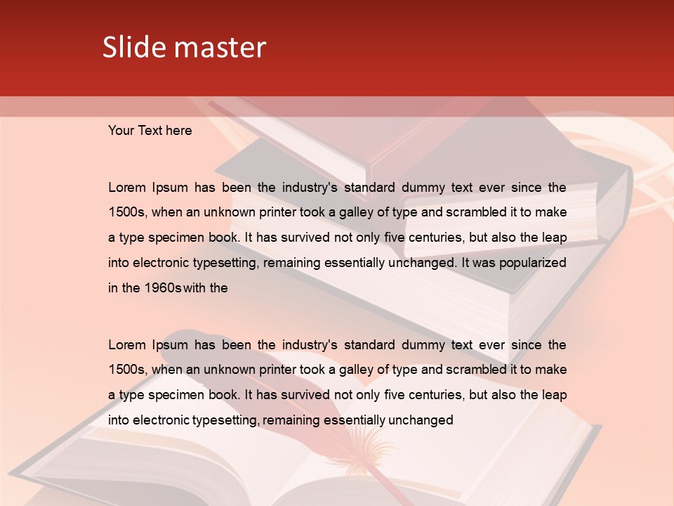 Blank Letter Inkstand PowerPoint Template