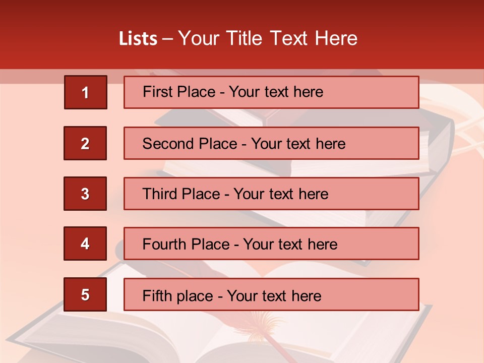 Blank Letter Inkstand PowerPoint Template