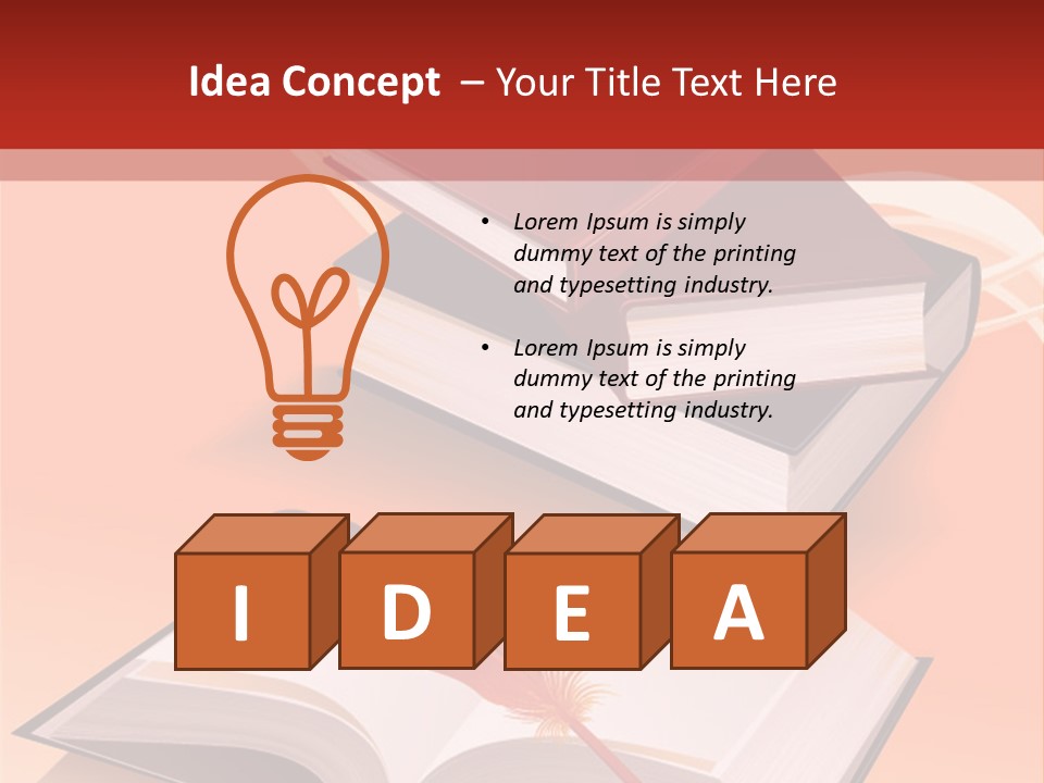 Blank Letter Inkstand PowerPoint Template