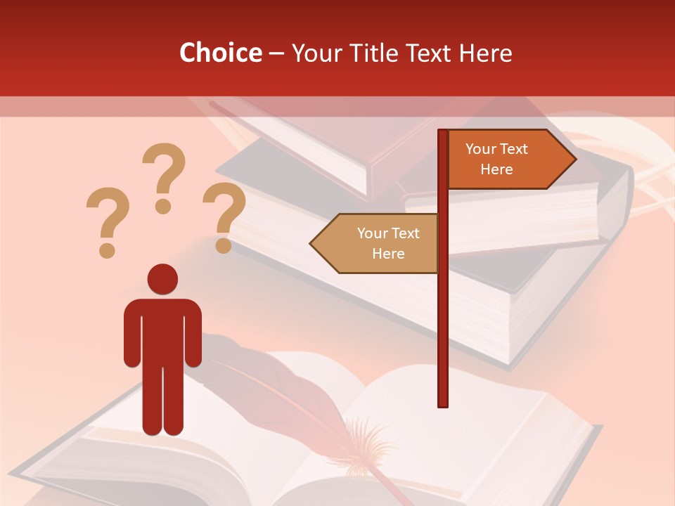 Blank Letter Inkstand PowerPoint Template