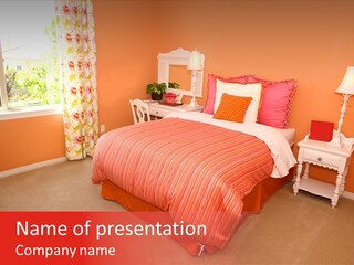 Girl Blanket Shutters PowerPoint Template