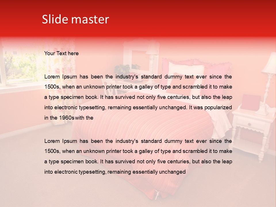 Girl Blanket Shutters PowerPoint Template