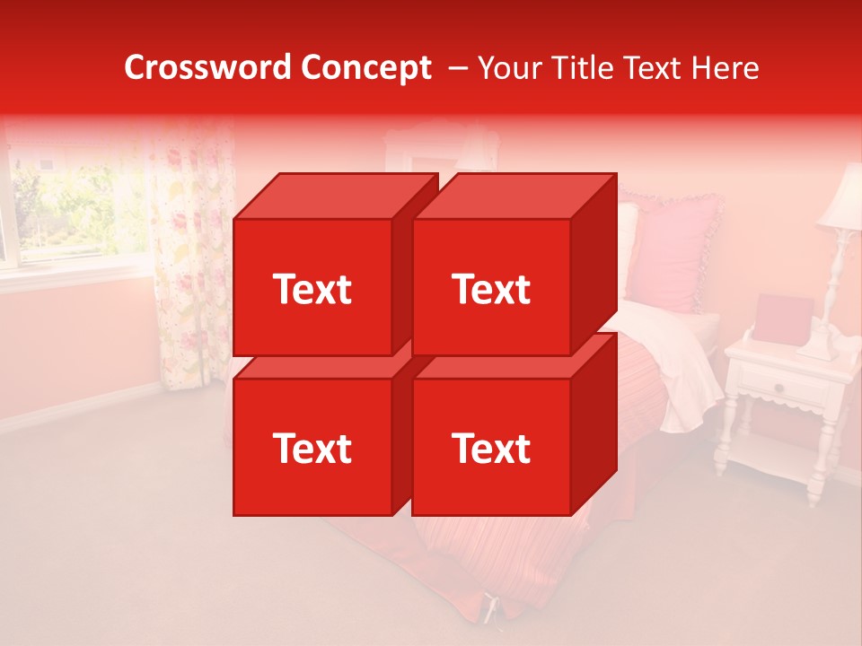 Girl Blanket Shutters PowerPoint Template