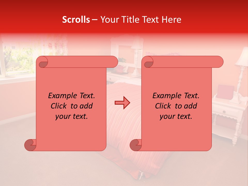 Girl Blanket Shutters PowerPoint Template