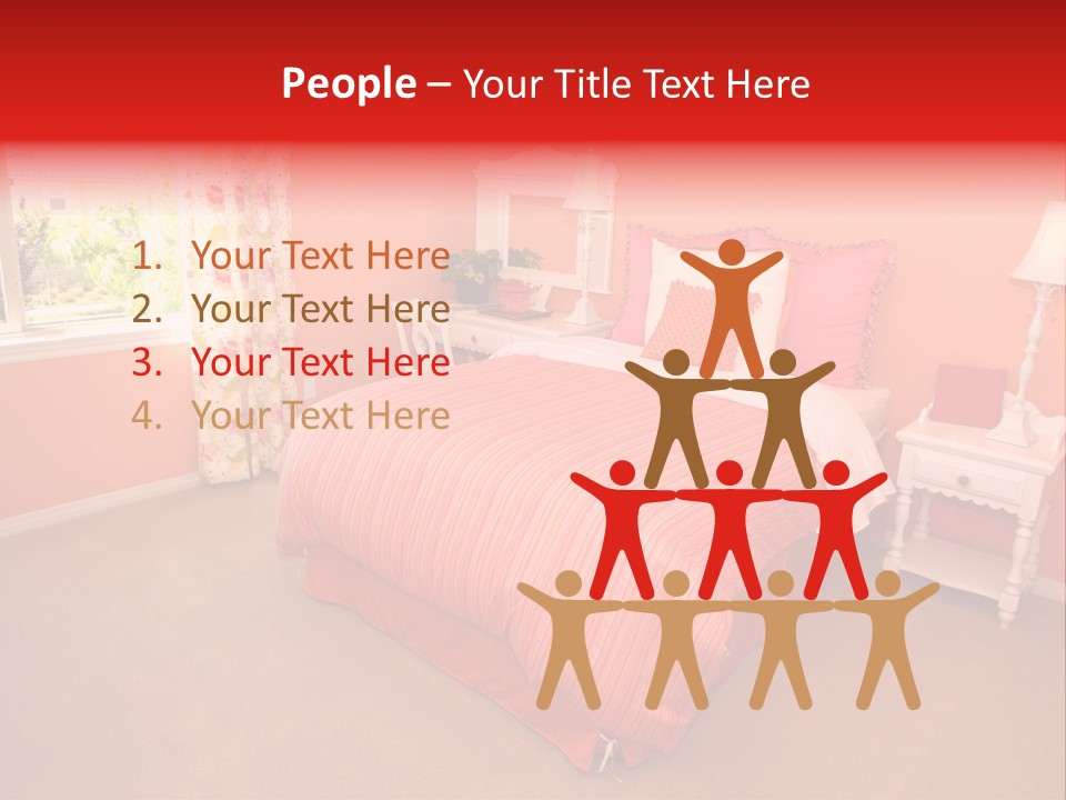 Girl Blanket Shutters PowerPoint Template