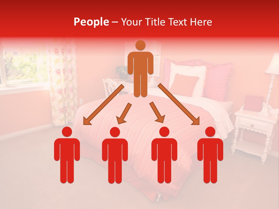 Girl Blanket Shutters PowerPoint Template