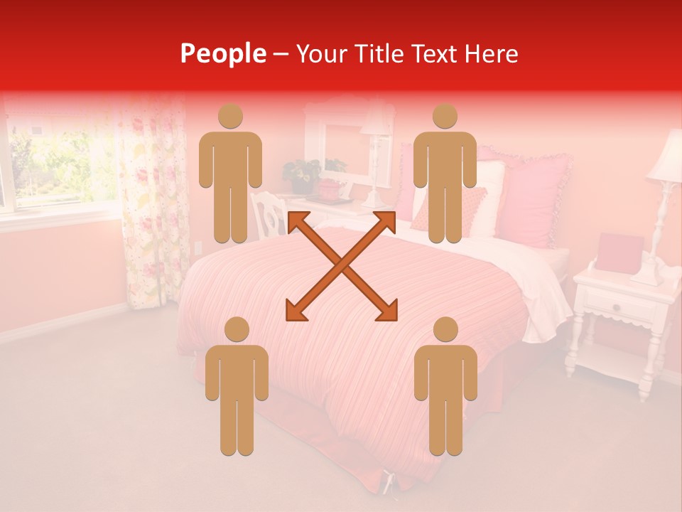 Girl Blanket Shutters PowerPoint Template